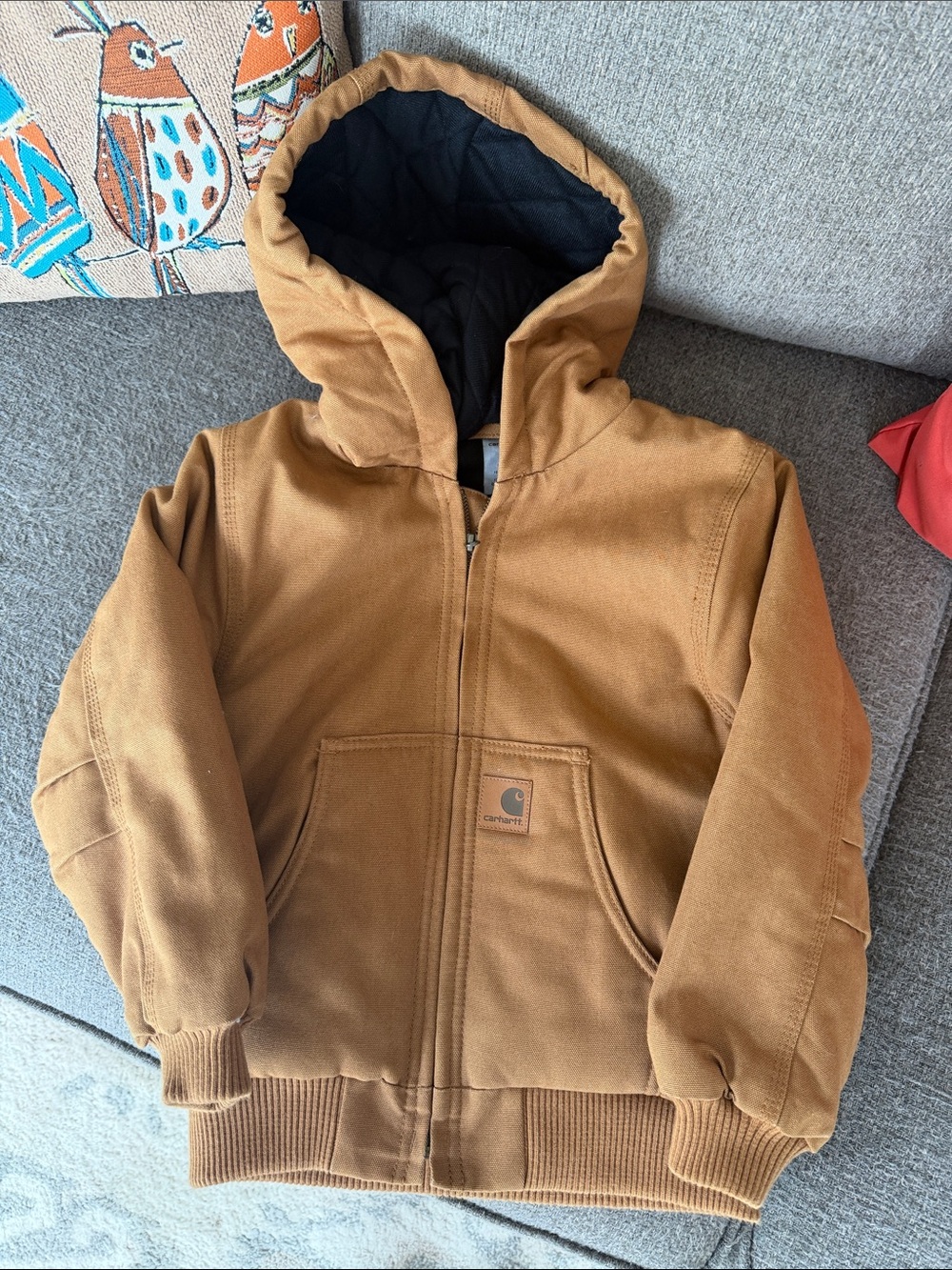 Carhartt Kids' Tan Hooded Work Jacket